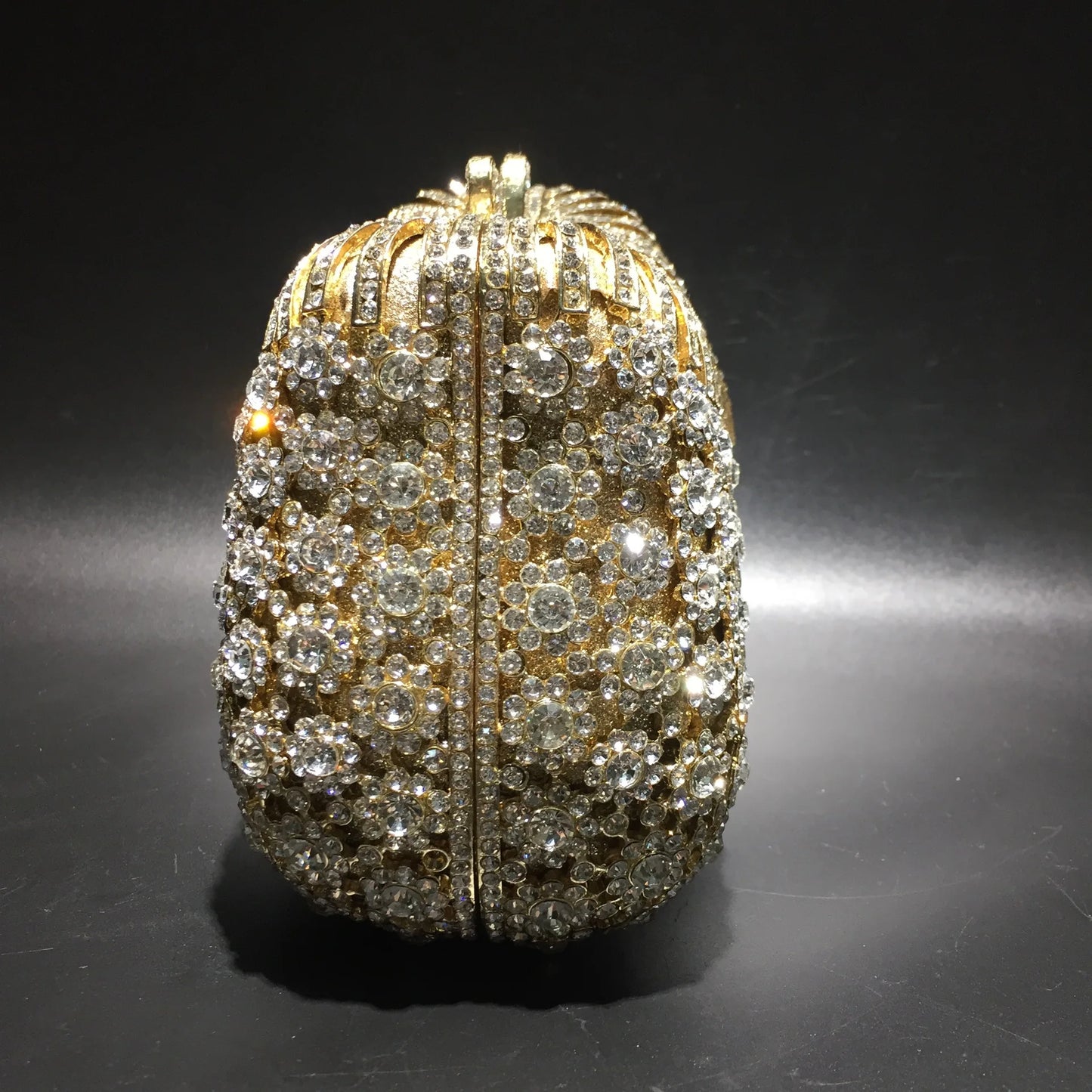 FLOWER RHINESTONES CLUTCH BAG