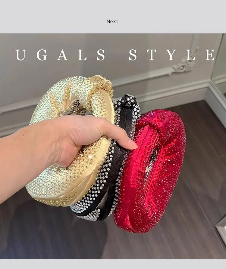 CRYSTAL SHINY SATIN BAG