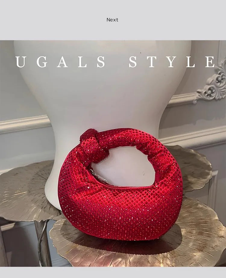 CRYSTAL SHINY SATIN BAG