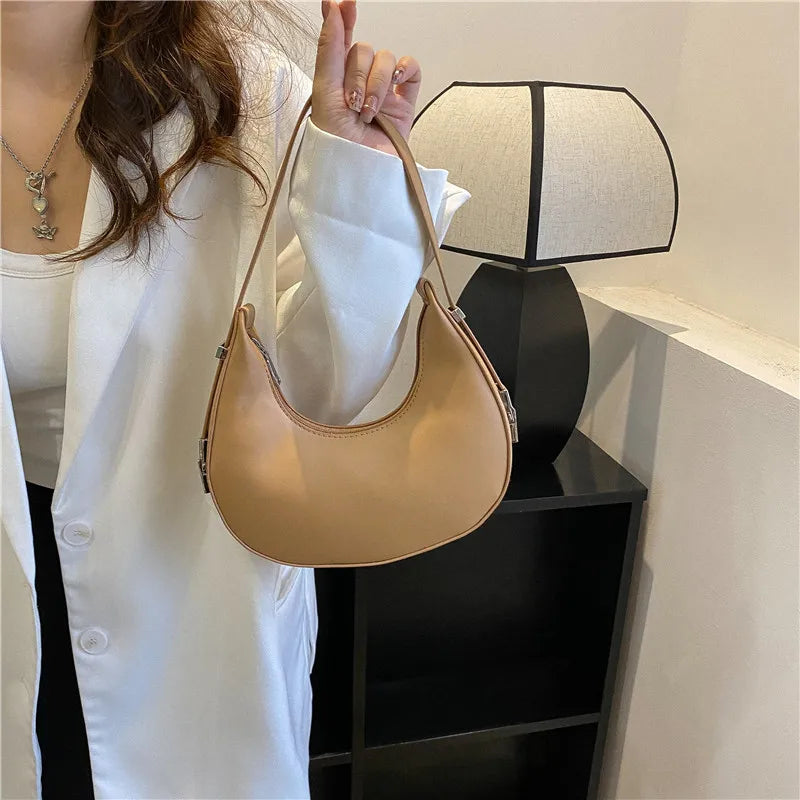 PURE LEATHER HOBO BAG