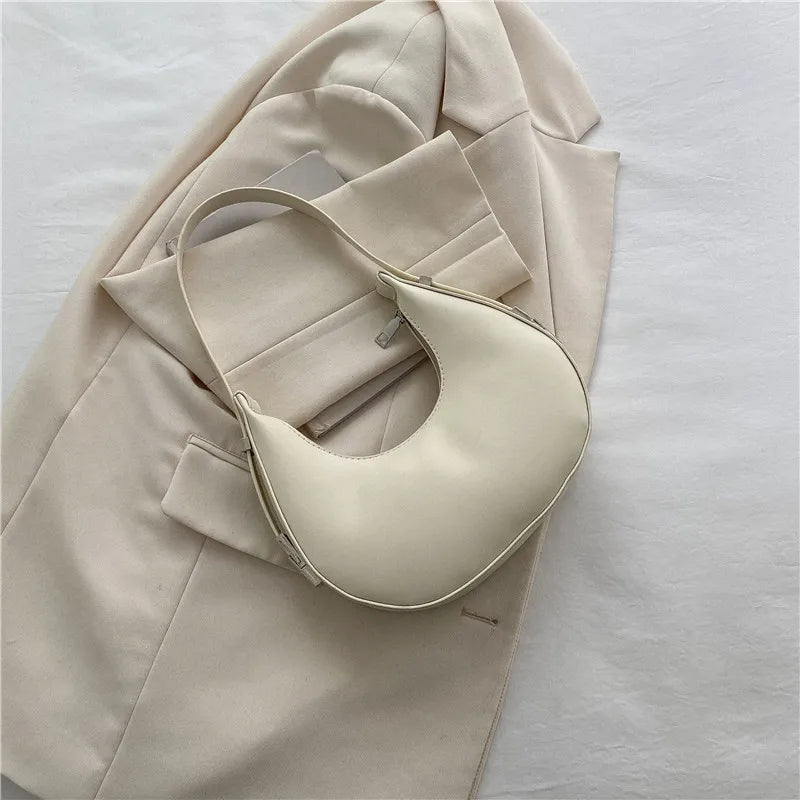 PURE LEATHER HOBO BAG