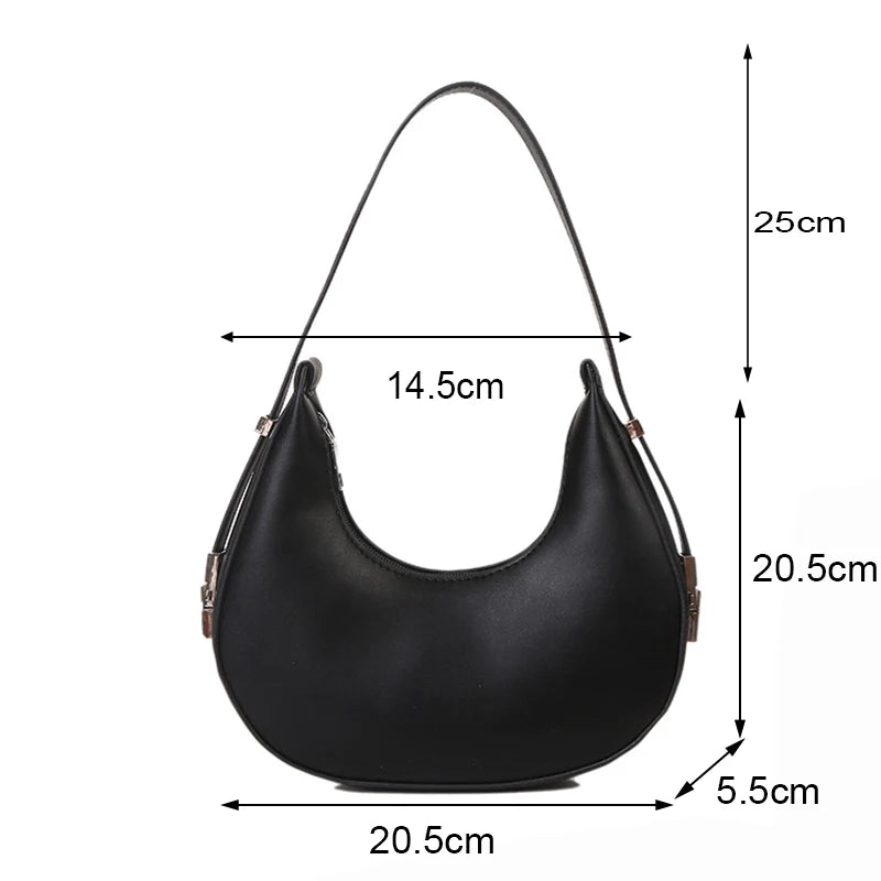 PURE LEATHER HOBO BAG