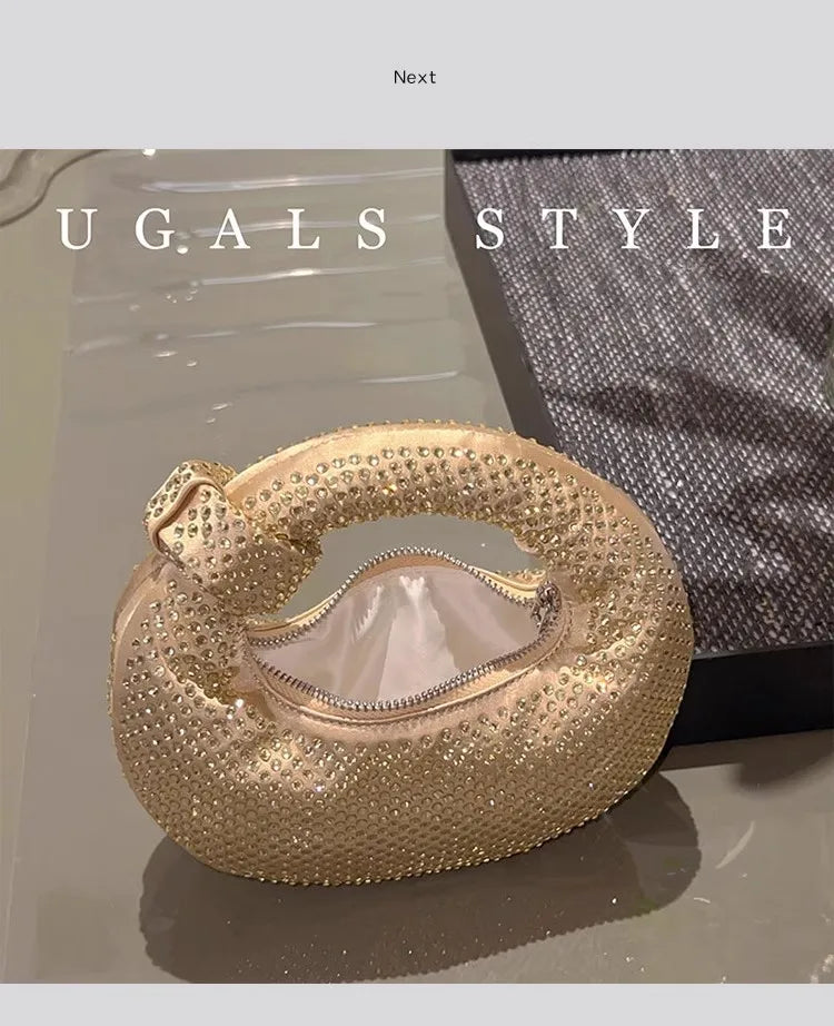CRYSTAL SHINY SATIN BAG