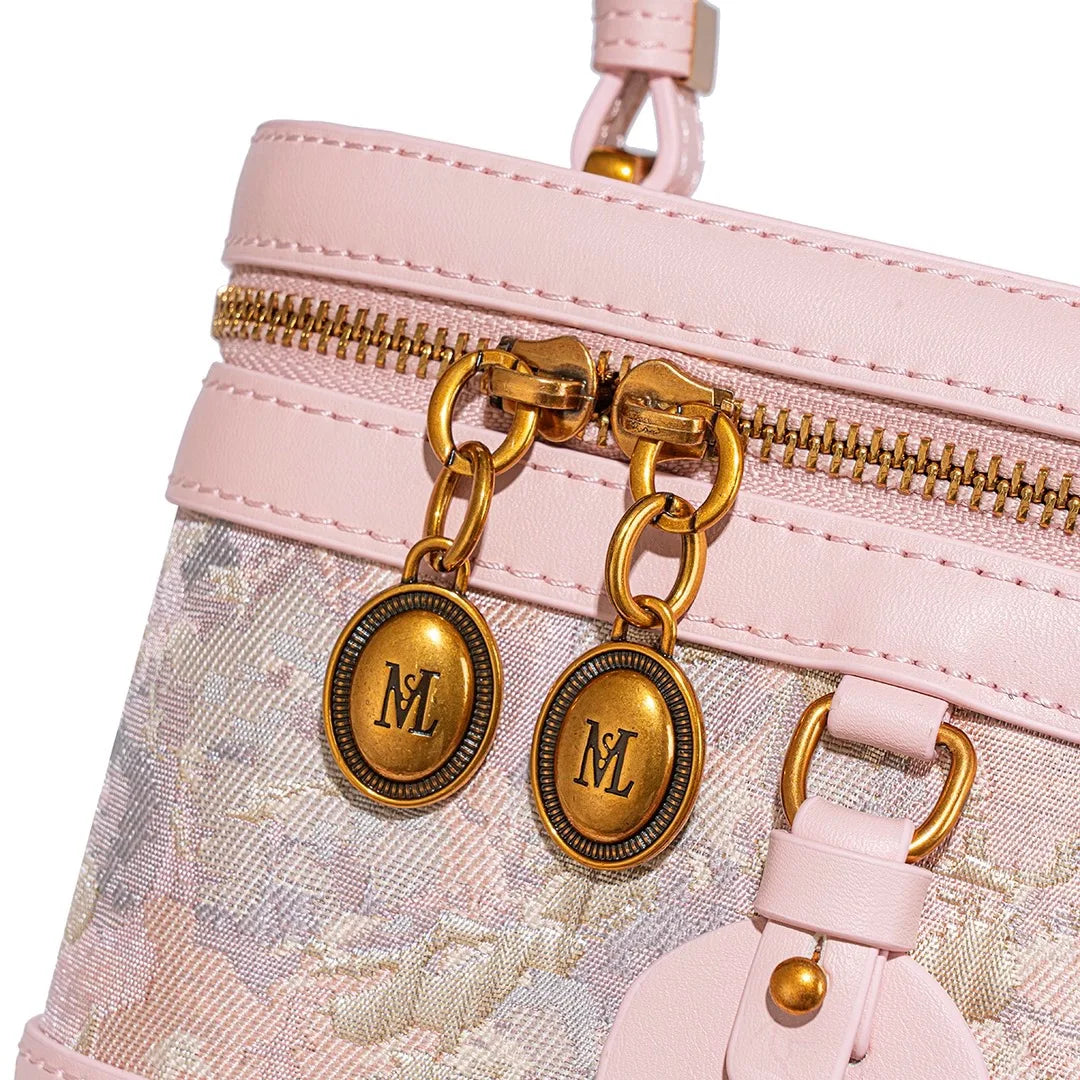 CHINESE STYLE PINK EMBOSSED BAG