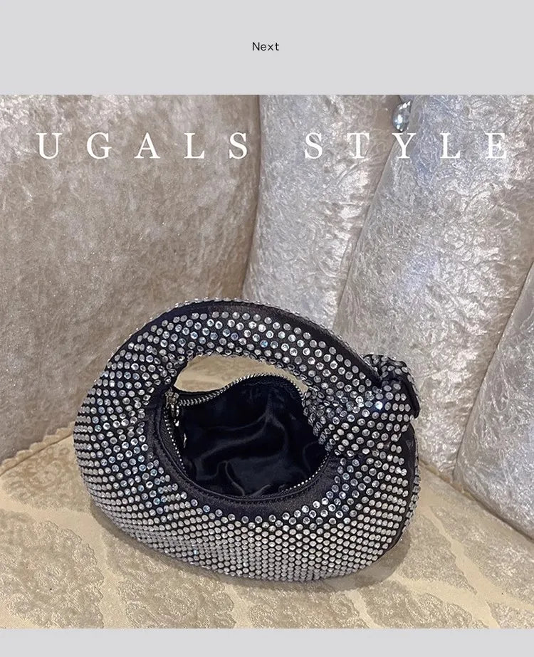 CRYSTAL SHINY SATIN BAG