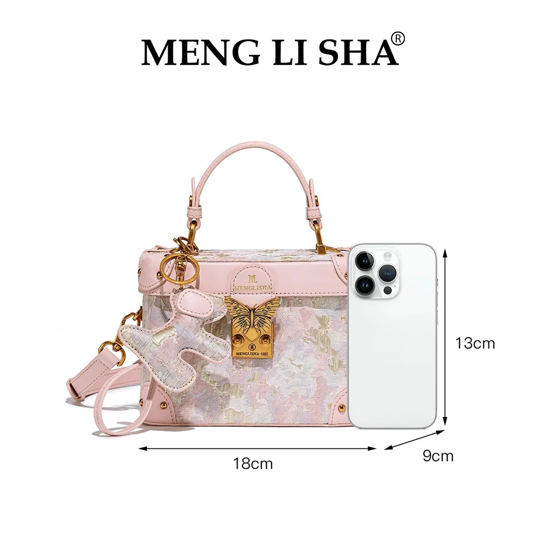 CHINESE STYLE PINK EMBOSSED BAG