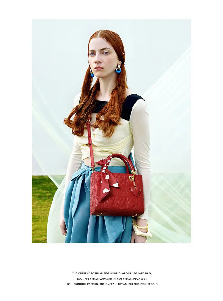 LEATHER SCARF HANDBAG