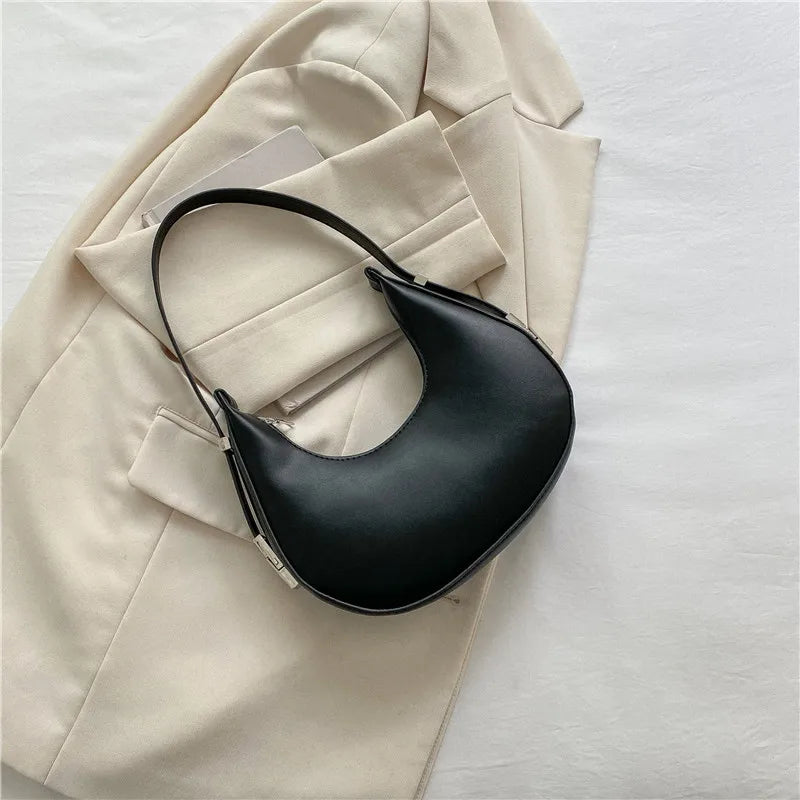 PURE LEATHER HOBO BAG