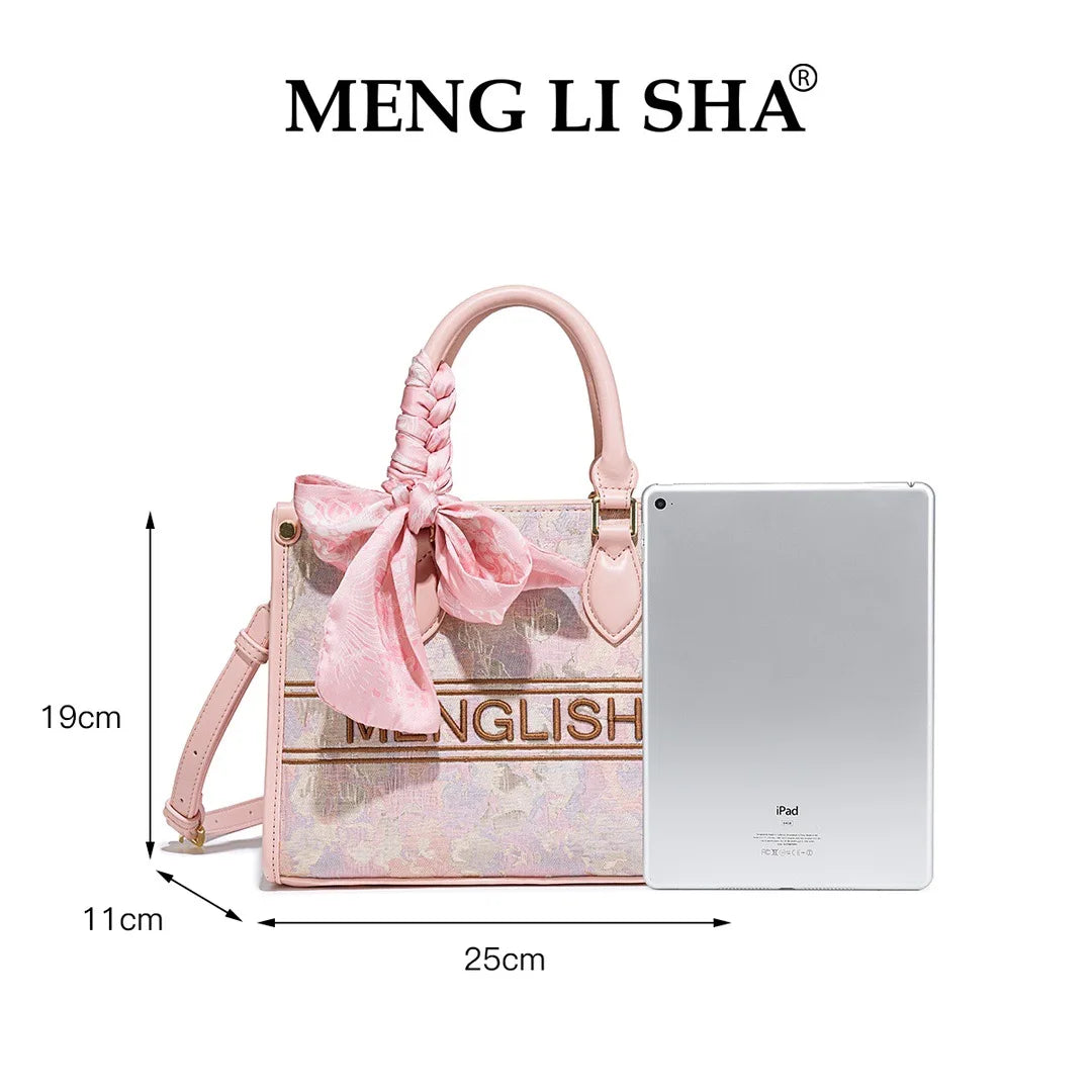 CHINESE STYLE PINK EMBOSSED BAG