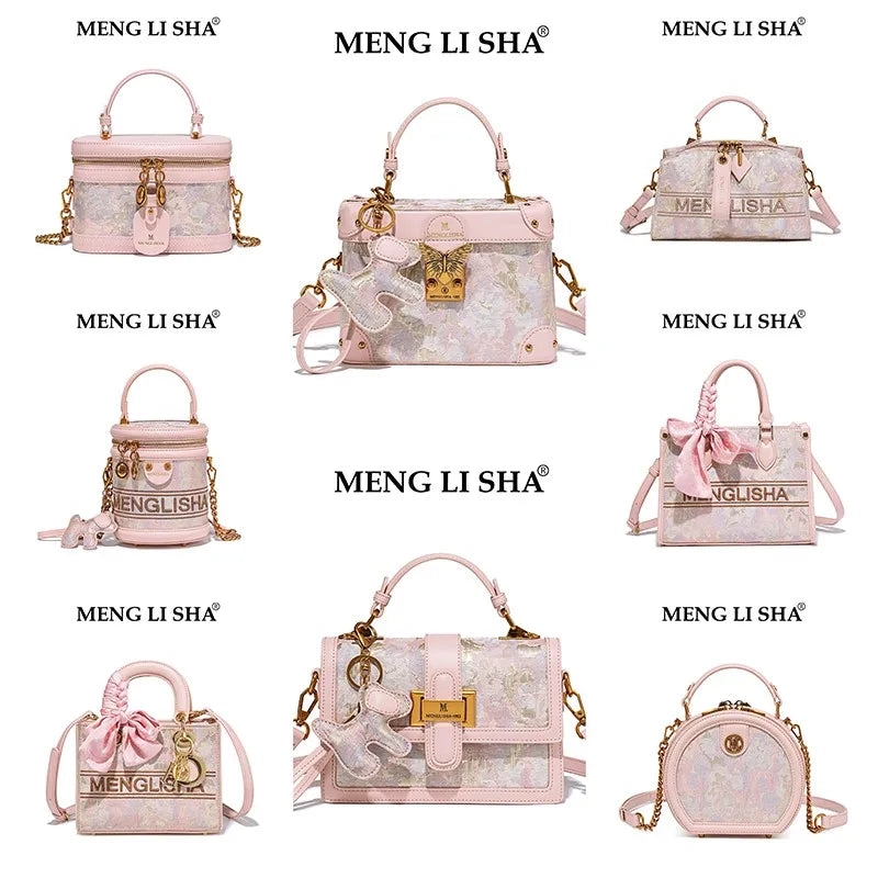 CHINESE STYLE PINK EMBOSSED BAG
