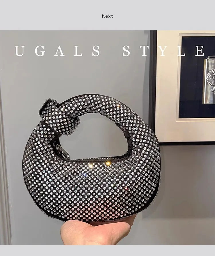 CRYSTAL SHINY SATIN BAG