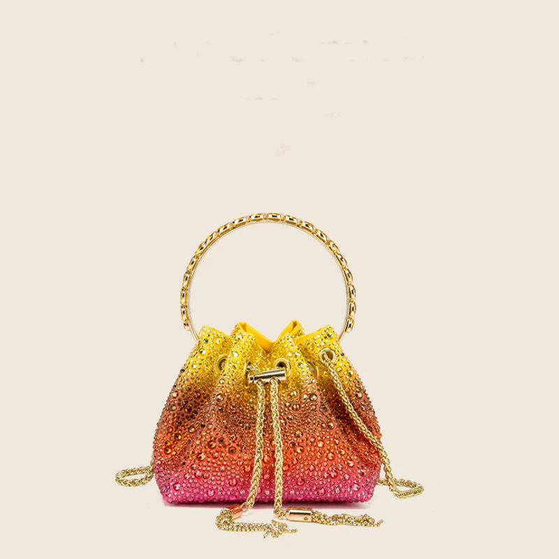 SHINY CRYSTAL CLUTCH PURSE