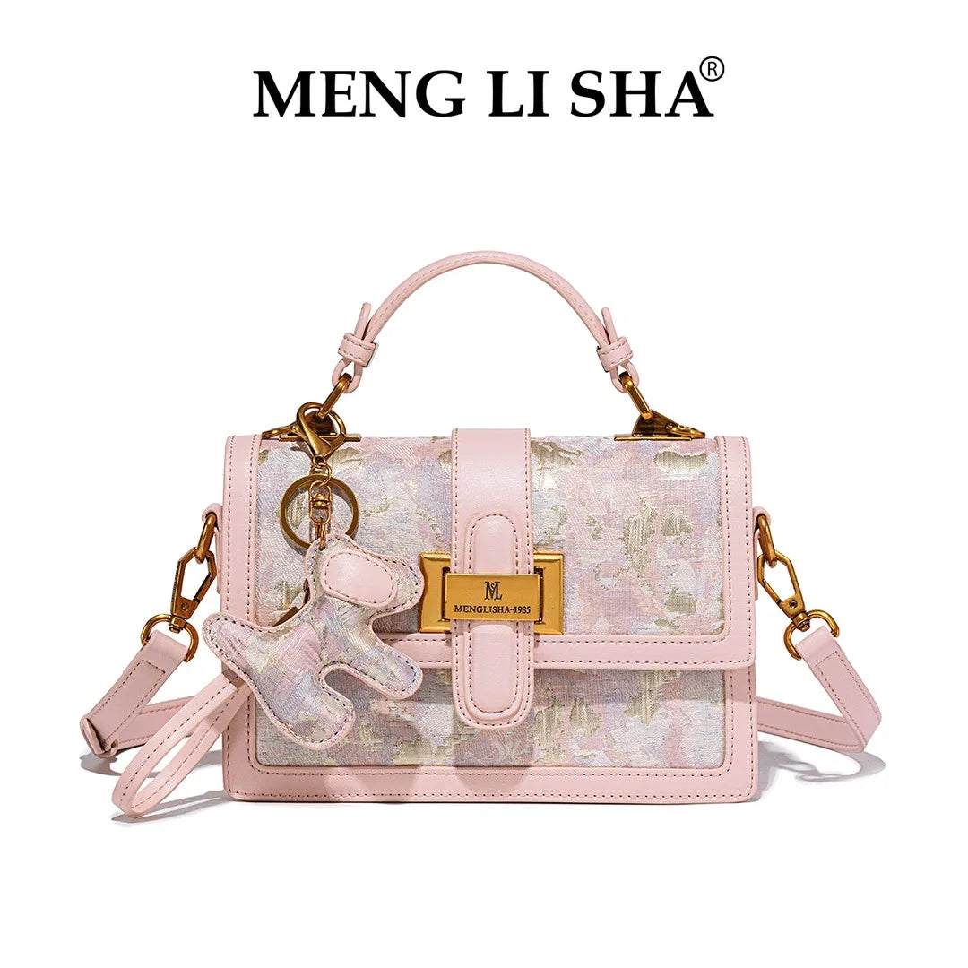 CHINESE STYLE PINK EMBOSSED BAG