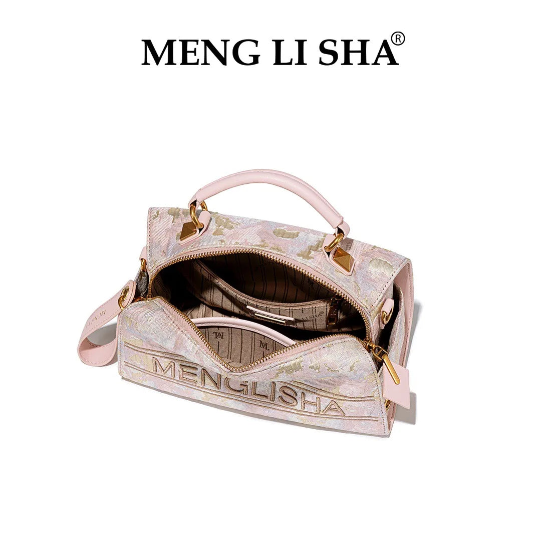 CHINESE STYLE PINK EMBOSSED BAG