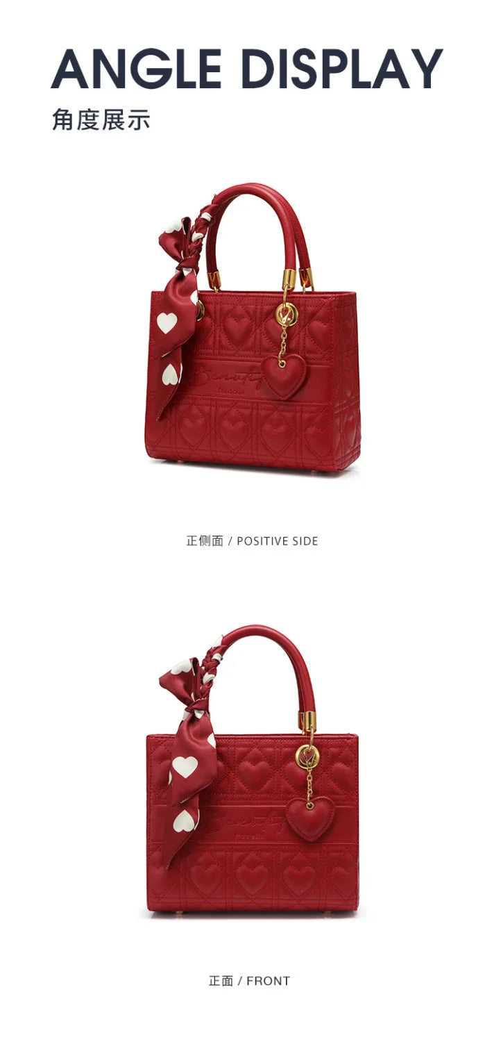 LEATHER SCARF HANDBAG