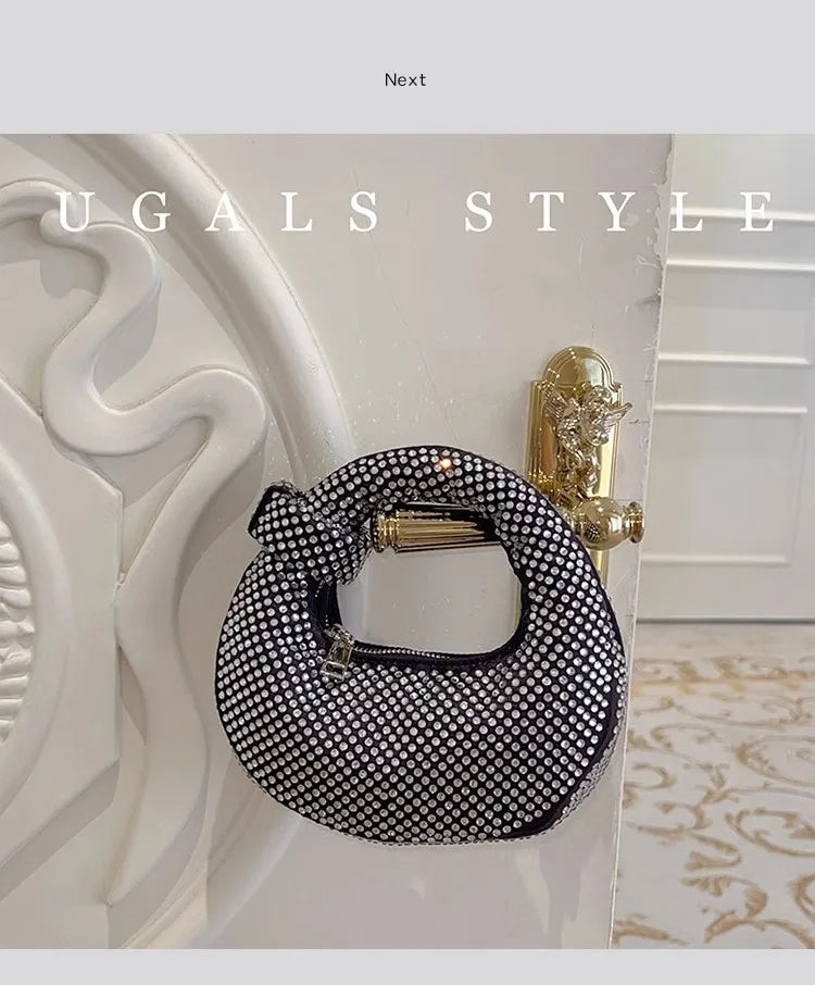 CRYSTAL SHINY SATIN BAG