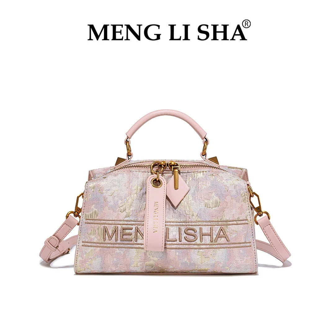 CHINESE STYLE PINK EMBOSSED BAG