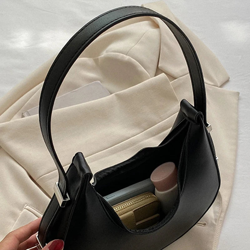 PURE LEATHER HOBO BAG