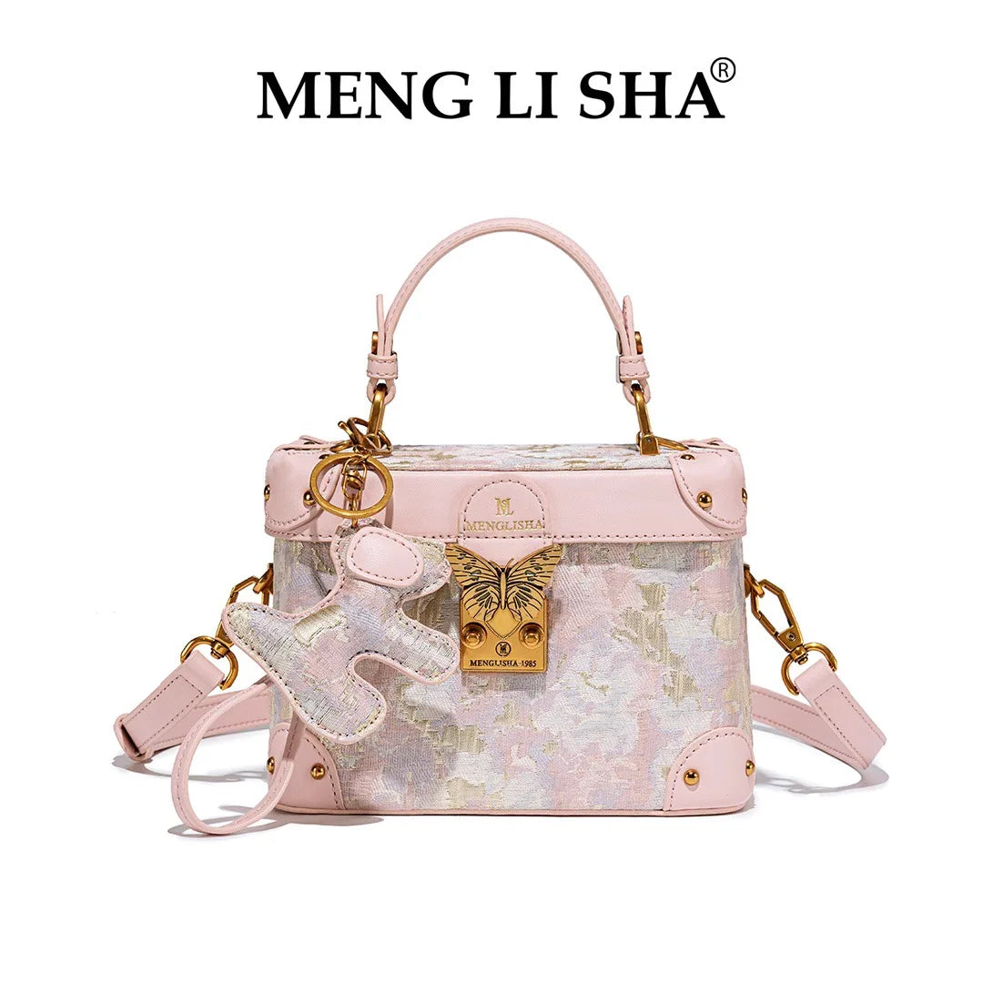 CHINESE STYLE PINK EMBOSSED BAG