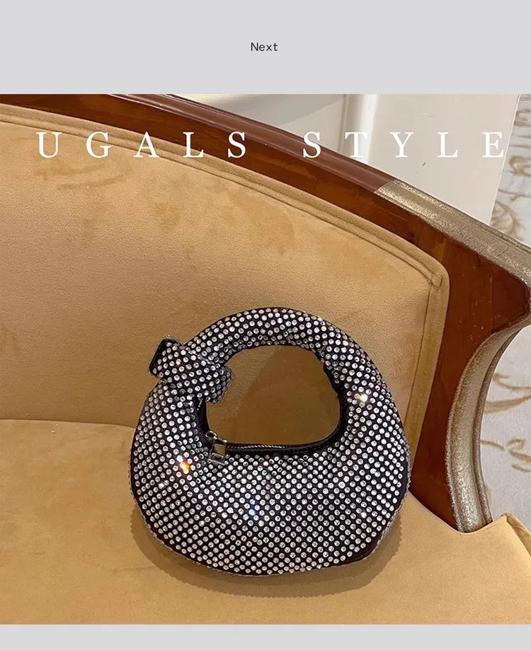 CRYSTAL SHINY SATIN BAG