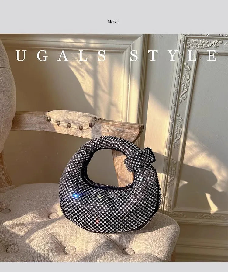 CRYSTAL SHINY SATIN BAG