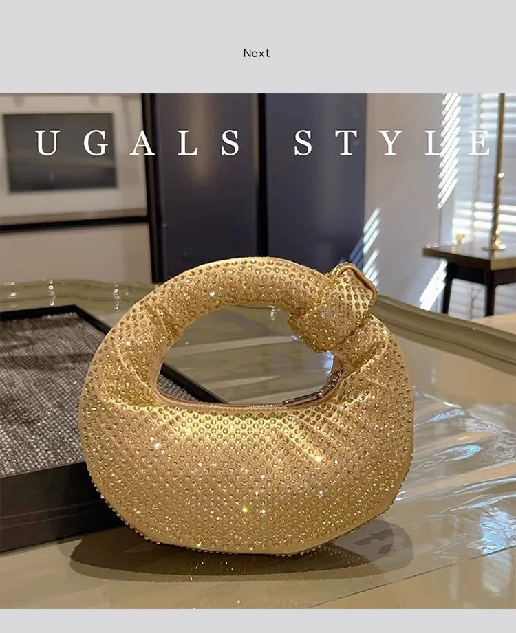 CRYSTAL SHINY SATIN BAG