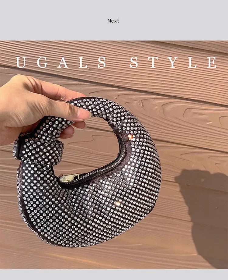 CRYSTAL SHINY SATIN BAG