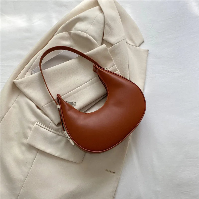 PURE LEATHER HOBO BAG