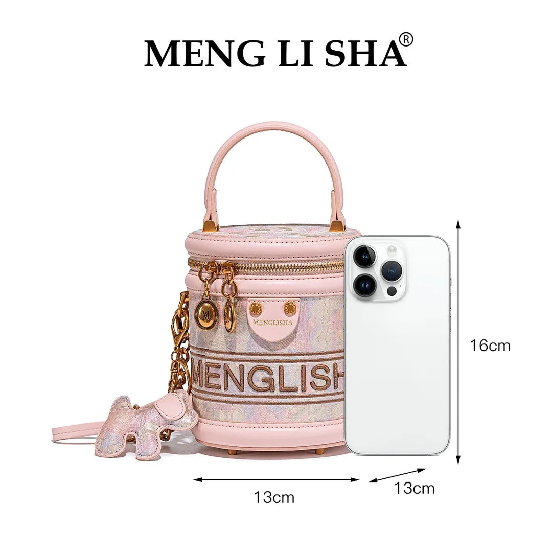 CHINESE STYLE PINK EMBOSSED BAG