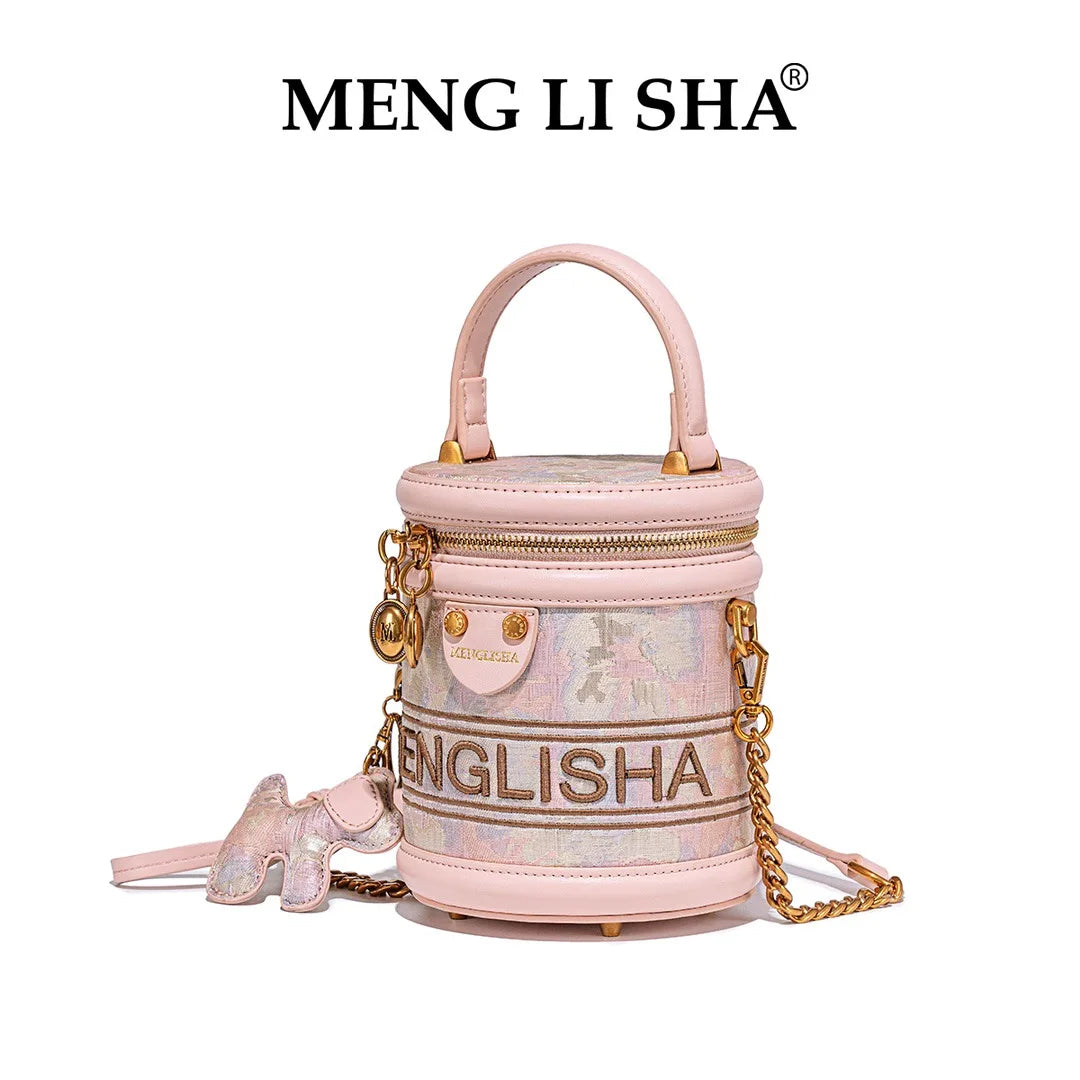 CHINESE STYLE PINK EMBOSSED BAG