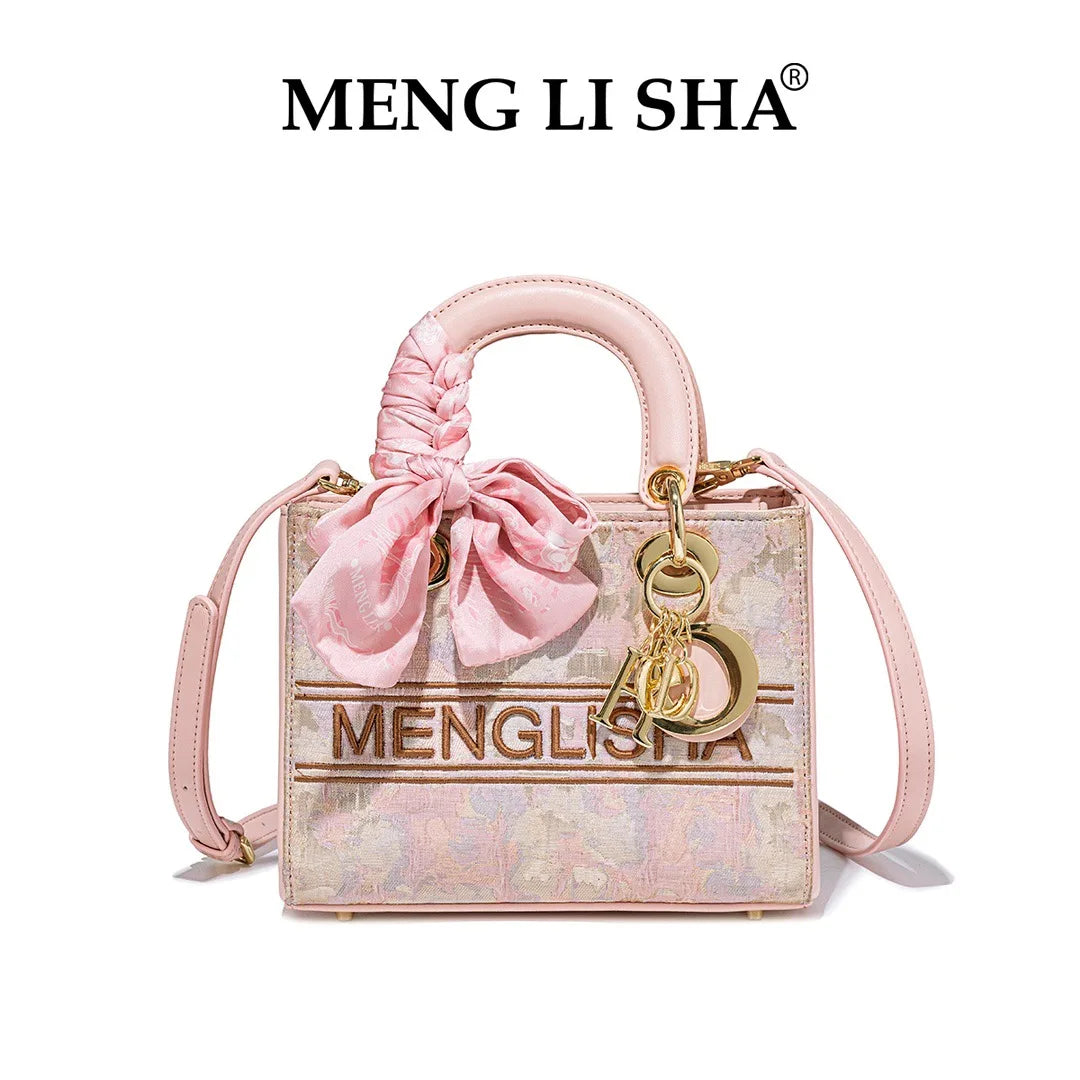 CHINESE STYLE PINK EMBOSSED BAG