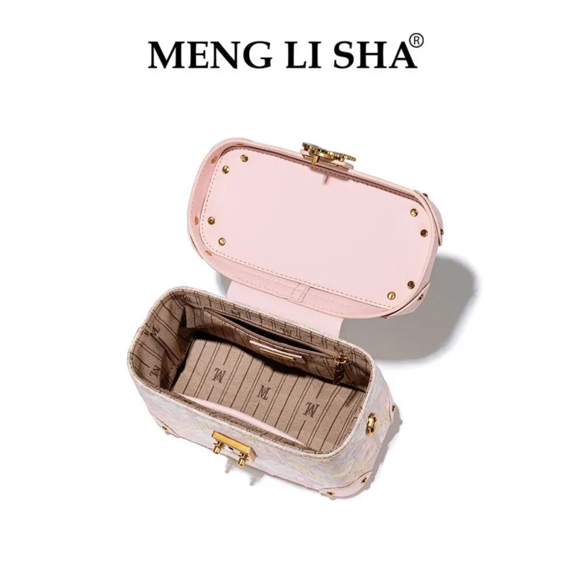 CHINESE STYLE PINK EMBOSSED BAG