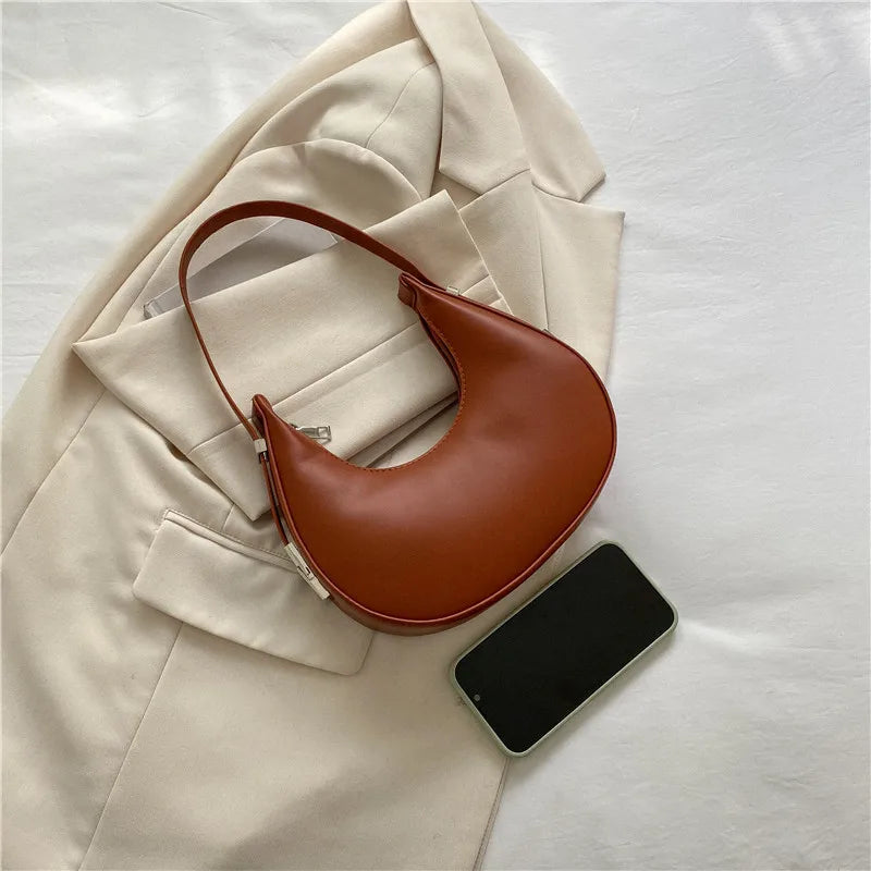 PURE LEATHER HOBO BAG