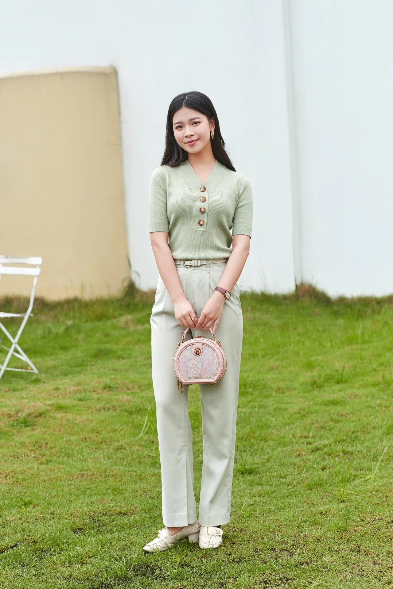 CHINESE STYLE PINK EMBOSSED BAG