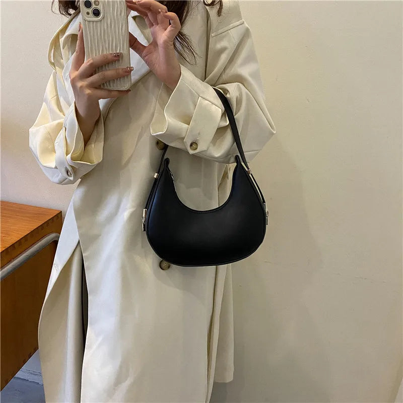 PURE LEATHER HOBO BAG
