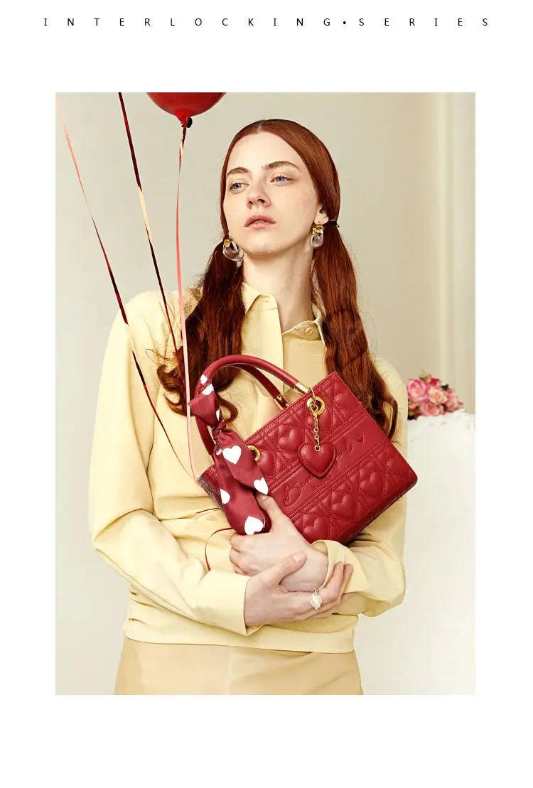 LEATHER SCARF HANDBAG