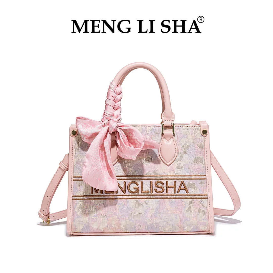 CHINESE STYLE PINK EMBOSSED BAG