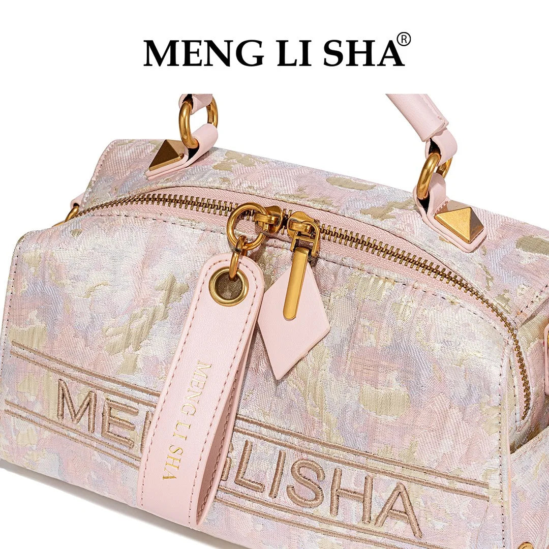 CHINESE STYLE PINK EMBOSSED BAG