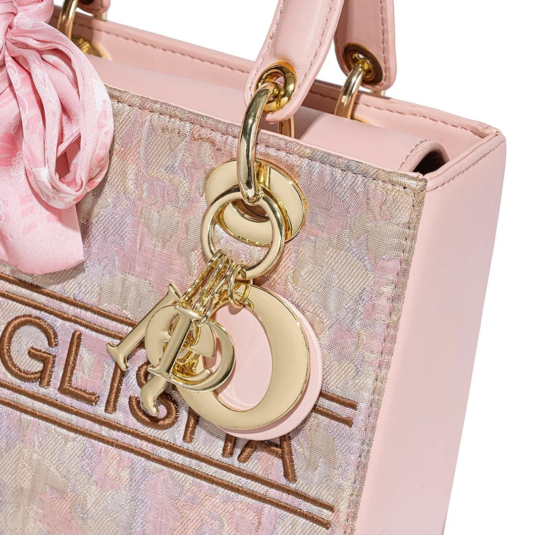 CHINESE STYLE PINK EMBOSSED BAG