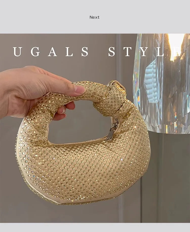 CRYSTAL SHINY SATIN BAG