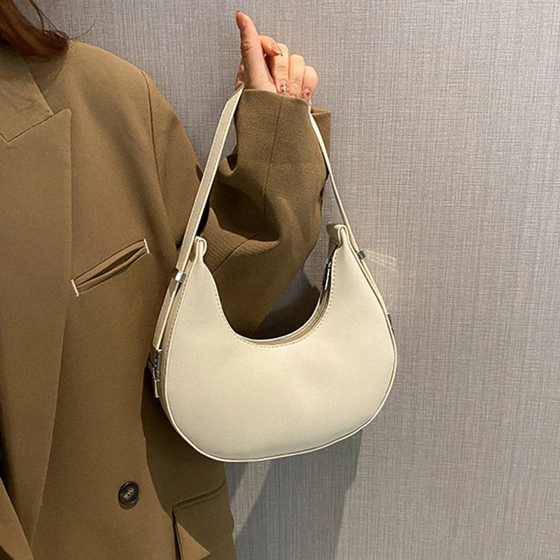 PURE LEATHER HOBO BAG