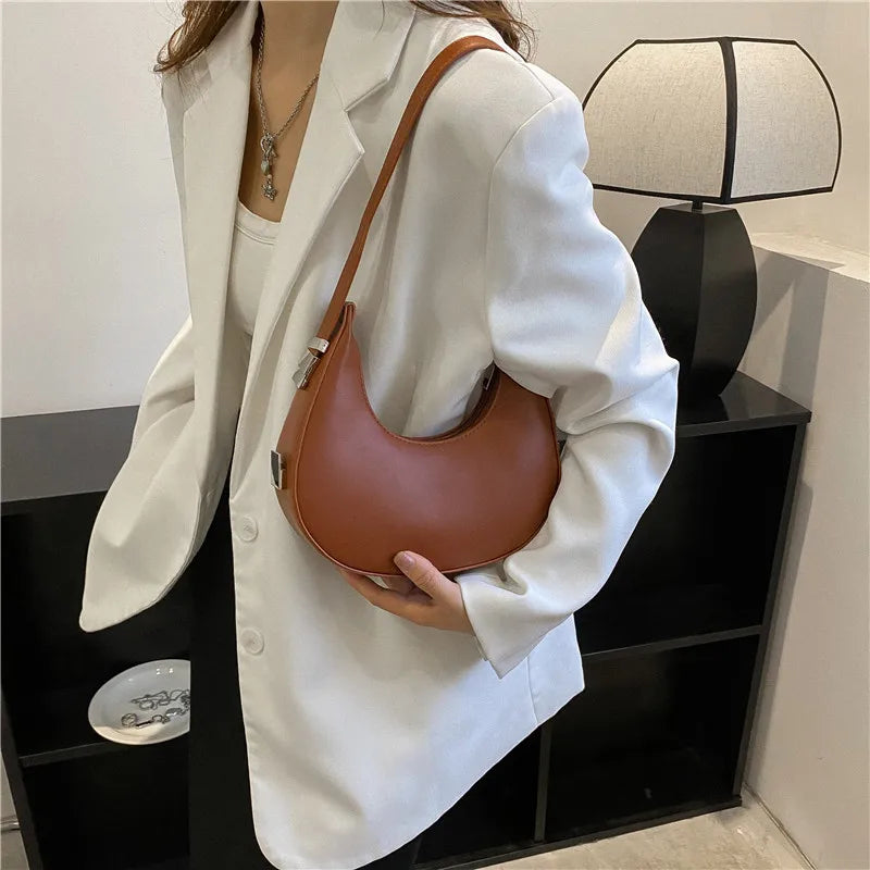 PURE LEATHER HOBO BAG