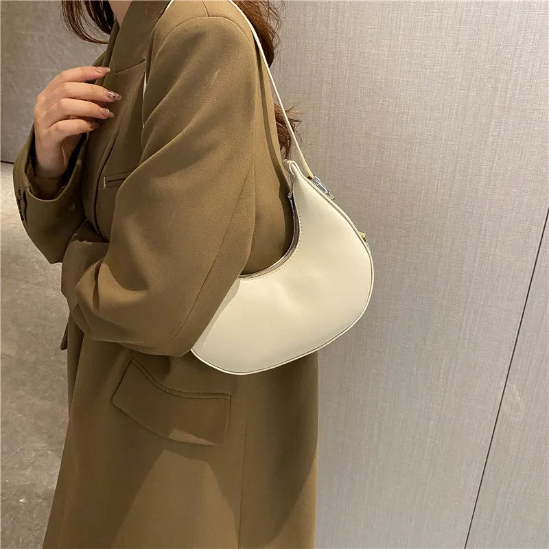 PURE LEATHER HOBO BAG
