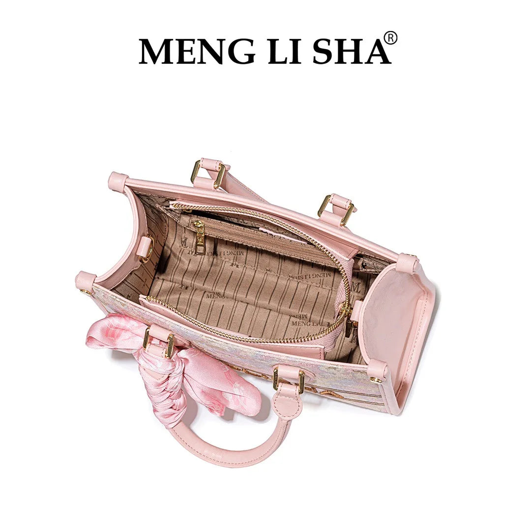 CHINESE STYLE PINK EMBOSSED BAG