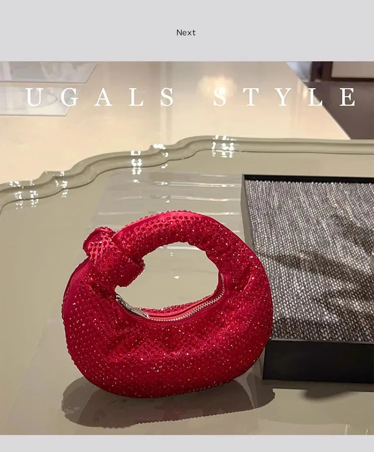 CRYSTAL SHINY SATIN BAG