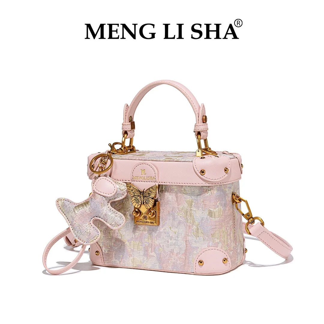 CHINESE STYLE PINK EMBOSSED BAG