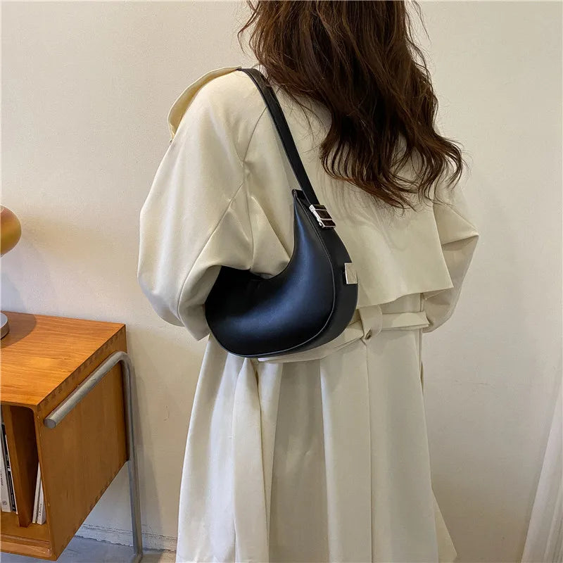 PURE LEATHER HOBO BAG