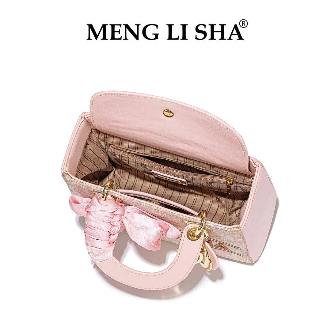 CHINESE STYLE PINK EMBOSSED BAG