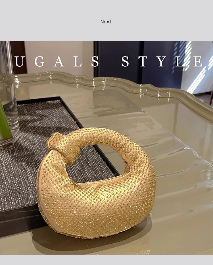 CRYSTAL SHINY SATIN BAG