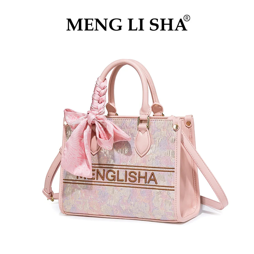 CHINESE STYLE PINK EMBOSSED BAG